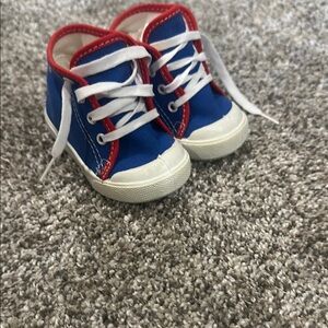 Kids Blue and Red Sneakers